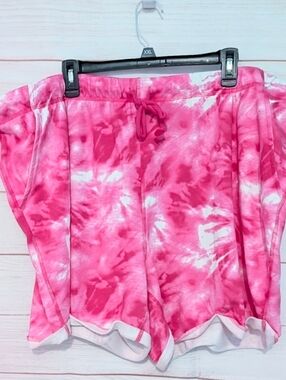 Euc George Pink Tie-Dye Jogger Shorts Size 3X